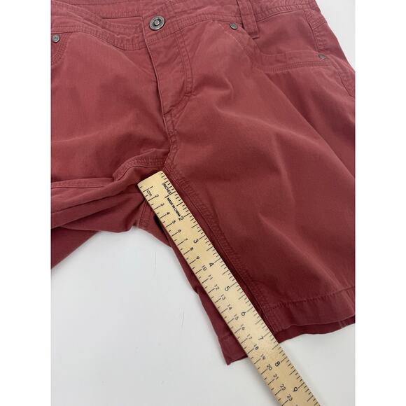KUHL Womens Free Range Shorts Sz 12 Outdoor Camping Hiking Dusty Red w/ Pockets - Picture 8 of 10